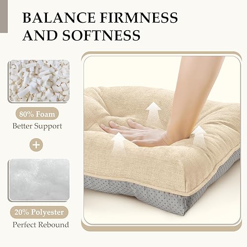 Miniatura 3 de HARBOREST Juego de 4 cojines para sillas de comedor, cojines copetudos de felpilla para sillas de cocina con lazos y parte inferior antideslizante,