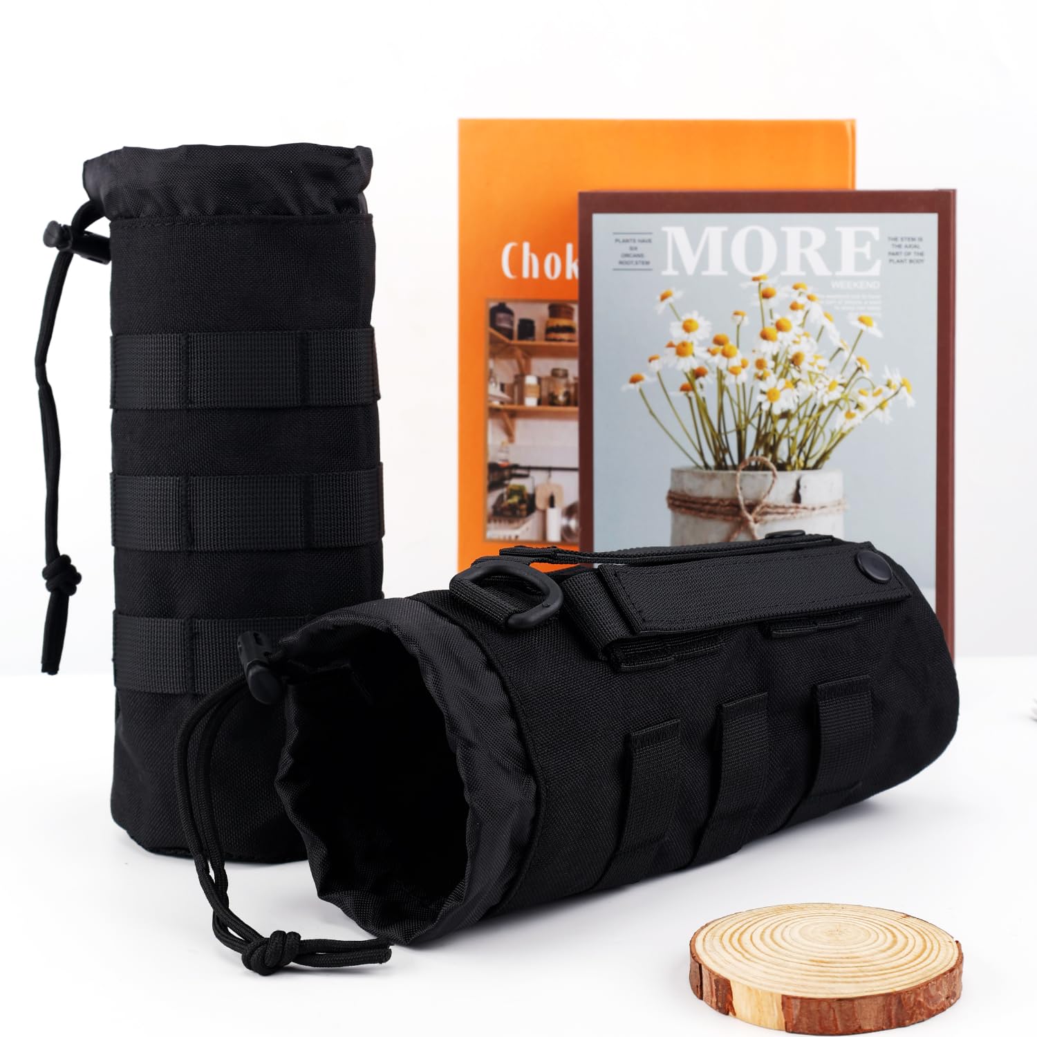 Borsa porta bottiglie d'acqua da 750ML per campeggio tattico per escursioni all