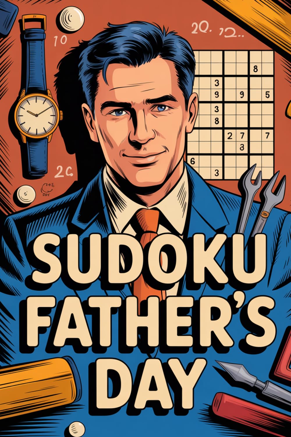 Sudoku Father's Day: Attention-Friendly Brain Puzzle Workbook for Adult Solvers with Everyday Dad Theme