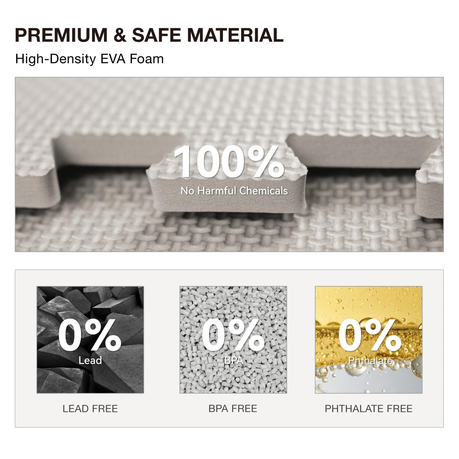 AIRHOP Set da 18 Pezzi Tappeto Palestra Puzzle in EVA ad Alta Densità, Ammortizzante e Antiscivolo, Ideali per Fitness, Yoga e Sport, Perfetti per Home Gym e per il Pavimento della Palestra, 30x30 cm