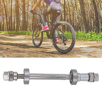 Bicycle Hub Axle Quick Release Front And Rear Alloy Complete Black Finish Quick-Release Axle