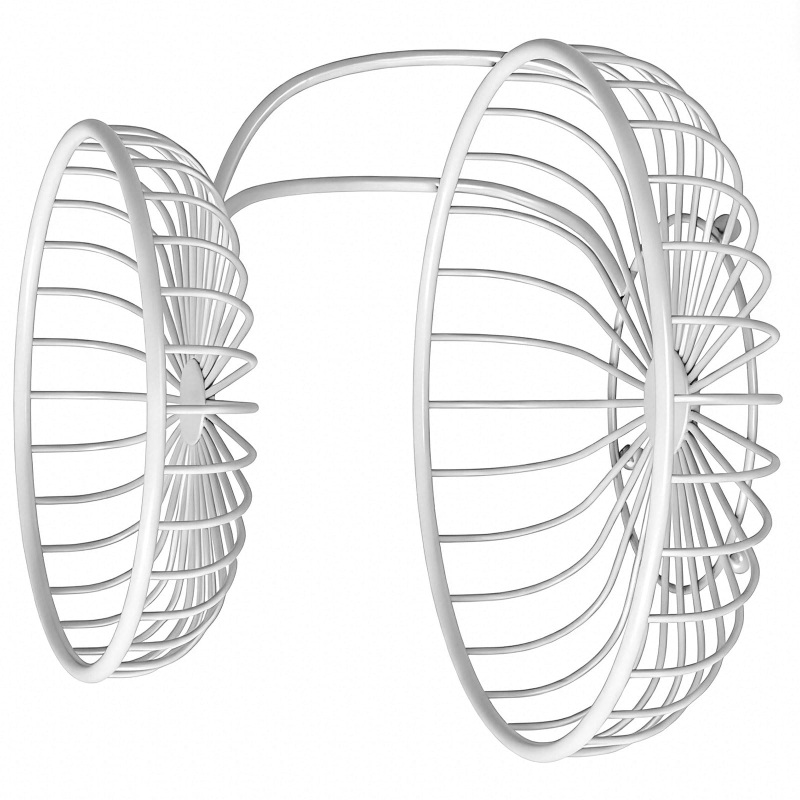 Jiingekk White Modern Stackable Iron Wire Fruit Basket Metal Wire Kitchen Produce Stand Kitchen Metal Fruits Holder Iron Fruit