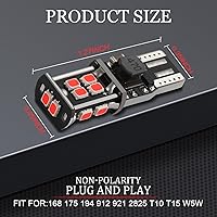 Vista 5 de Bombillas LED 12-24V extremadamente brillantes 194 912 921 168 175 2825 W5W T10 T15 aptas para Chevrolet Dodge Ford GMC Honda Nissan Toyota Truck 3ª