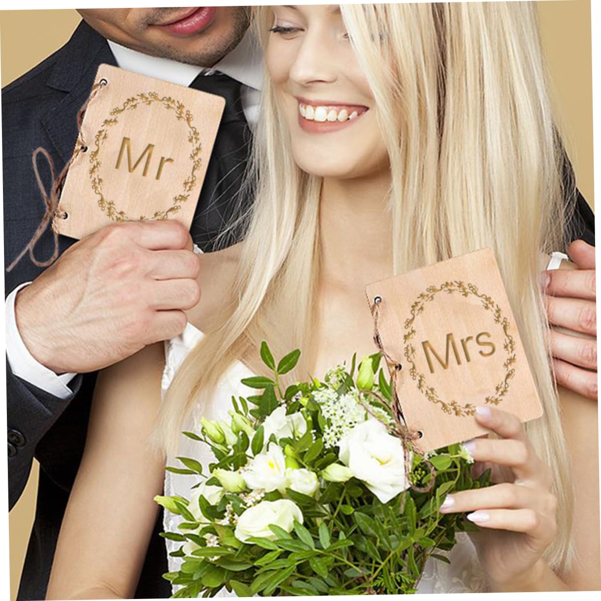 Veemoon 4pcs Wedding Vow Notebook Set - Sturdy Kraft Paper Engagement Journal for Creative Wedding Planning