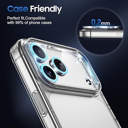Miniatura 356 de UniqueMe [Paquete de 3 protectores de lente de cámara compatibles con iPhone 14 Pro Max/iPhone 14 Pro, vidrio templado, [compatible con fundas]