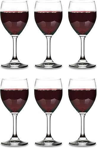 Miniatura 8 de Vikko Copas de vino de 8.5 onzas, juego de 12 copas de vino pequeñas, para vino tinto y blanco con tallo, vidrio transparente para vino, vidrio