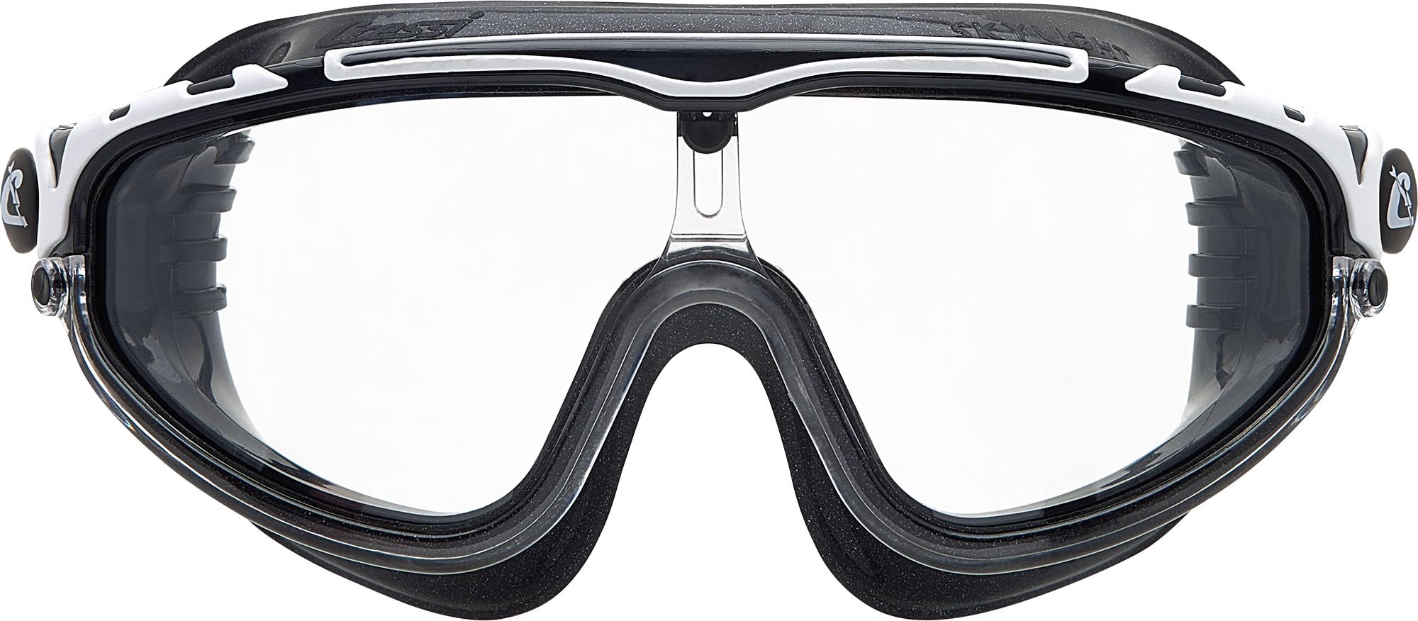 Cressi Skylight Swimming Goggles - Silicone Seal for Adult Swim Goggles - UV Anti-Fog Swimming Mask - Black/Frame White Black