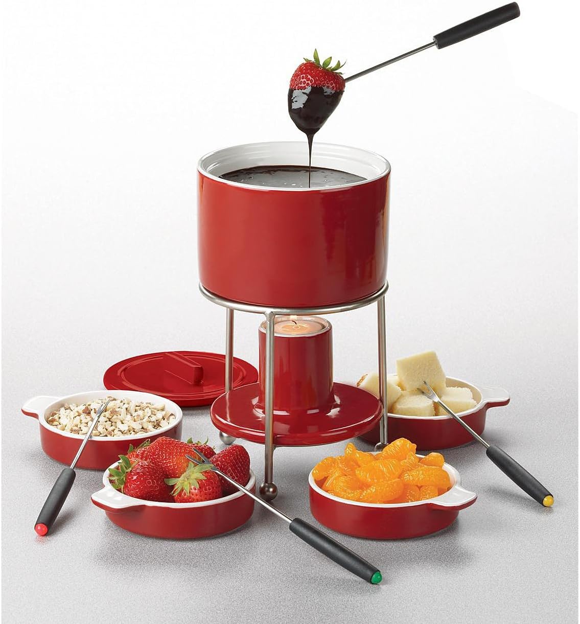 Red Nesting Fondue Stacking Set