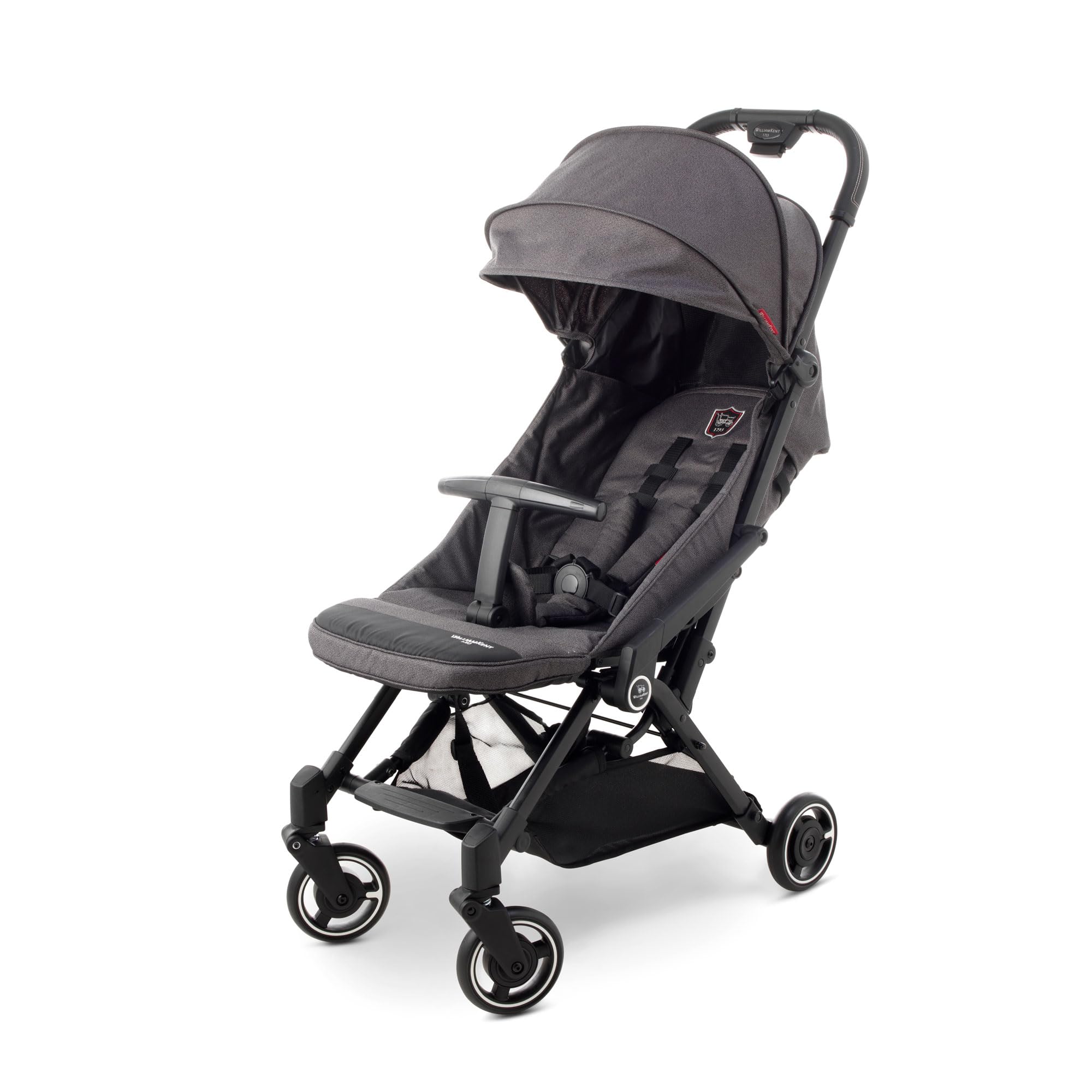 WILLIAM KENT 1733 Poussette canne Aquila Plus | dès 6 mois et jusqu'à 22kg | poussette bébé compacte et légère | dossier multipositions | pliage une main format bagage cabine | canopy XXL