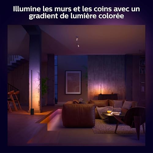 Philips Hue Gradient Signe Floor Lamp White 1800 lm, 16 Million Colours and Colour Gradients, Dimmable, Controllable via App, Compatible with Amazon Alexa (Echo, Echo Dot) - 5