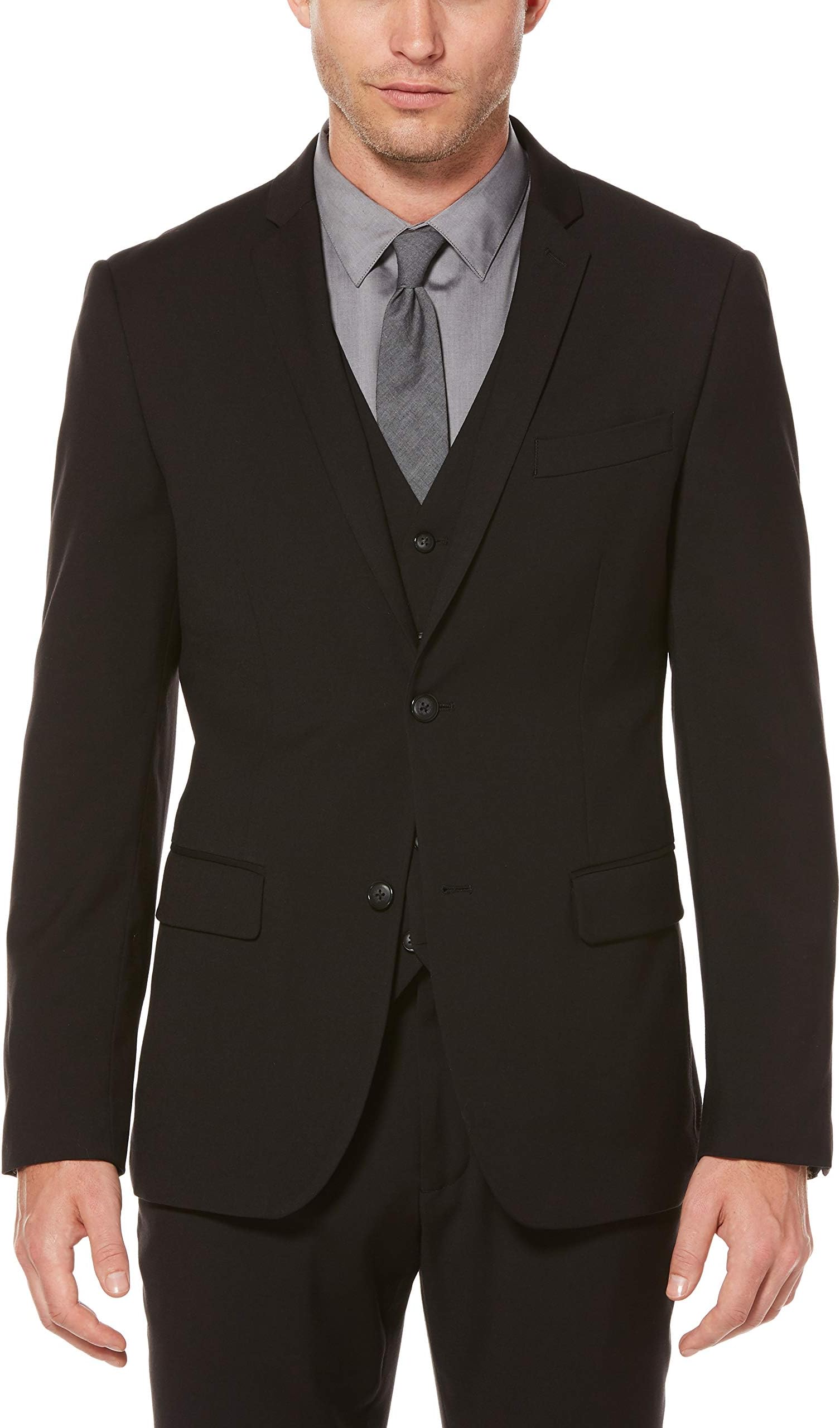 Perry Ellis Men's Slim Fit Solid Stretch Jacket