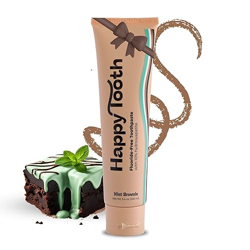 Happy Tooth Pasta de dientes hidroxiapatita, sin flúor, blanqueamiento natural para niños, niños pequeños y adultos, sin SLS, seguro de esmalte,