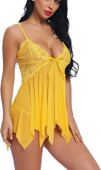 Joyaria Lace Babydoll Lingerie for Women