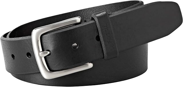 Fossil Men's Joe Leather Casual Jean Every Day Belt, Size 38, Black