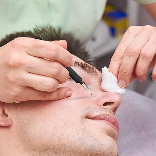 Miniatura 6 de 3 pinzas para puntos negros, de acero inoxidable, extractor de espinillas, herramienta para eliminar puntos negros, espinillas, espinillas, curva