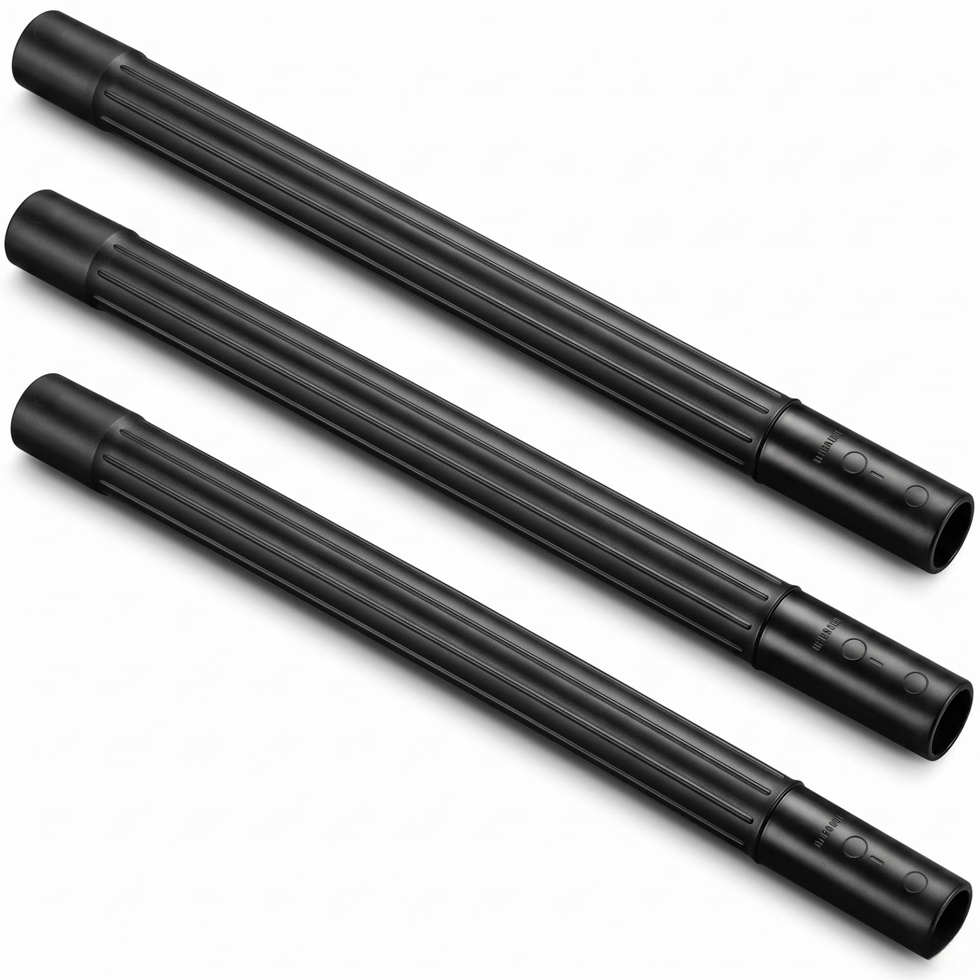 All Parts Etc. Black Heavy Duty 1 1/4 Vacuum Extension Wand Tube 19 Inch - Compatible With Shop-Vac Kirby Rainbow Oreck Hoover Ridgid Craftsman And More Wet/Dry Vac - 1.25" 32Mm Friction Fit Wands - 3-Pack