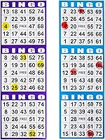 Vista 5 de SEETOOOGAMES Tarjetas de papel para juego de bingo – 3 cartas – 100 libros de 10 hojas