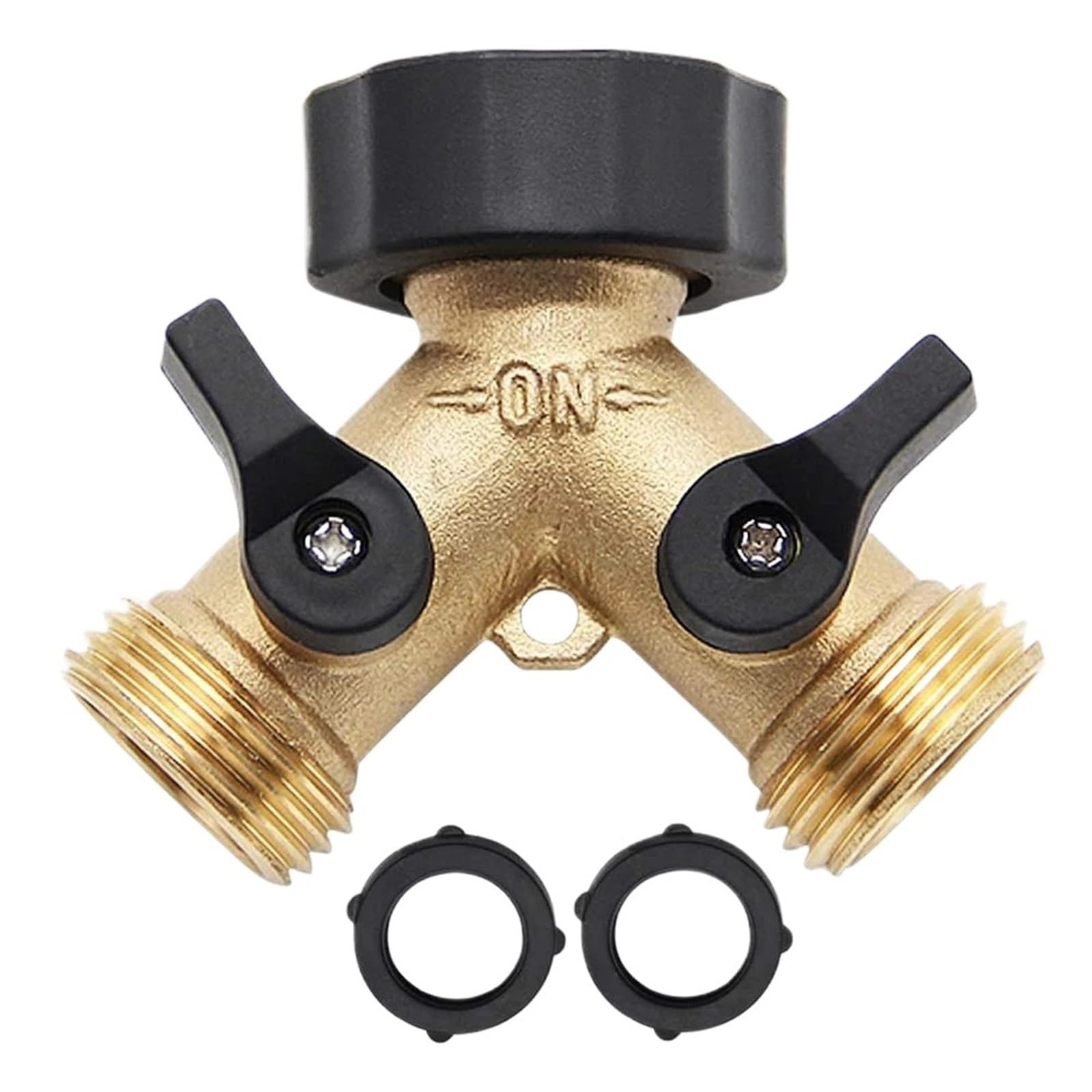 Evwgnpqrv Men's 3/4Inch Faucet Hose Splitter, 2 Pcs Brass /4" Y Garden Hose Splitter Quick Connector Irrigation