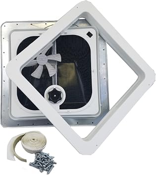 Ventline RV Roof Vent Smoke w/ 12 Volt Fan, Putty & Screws