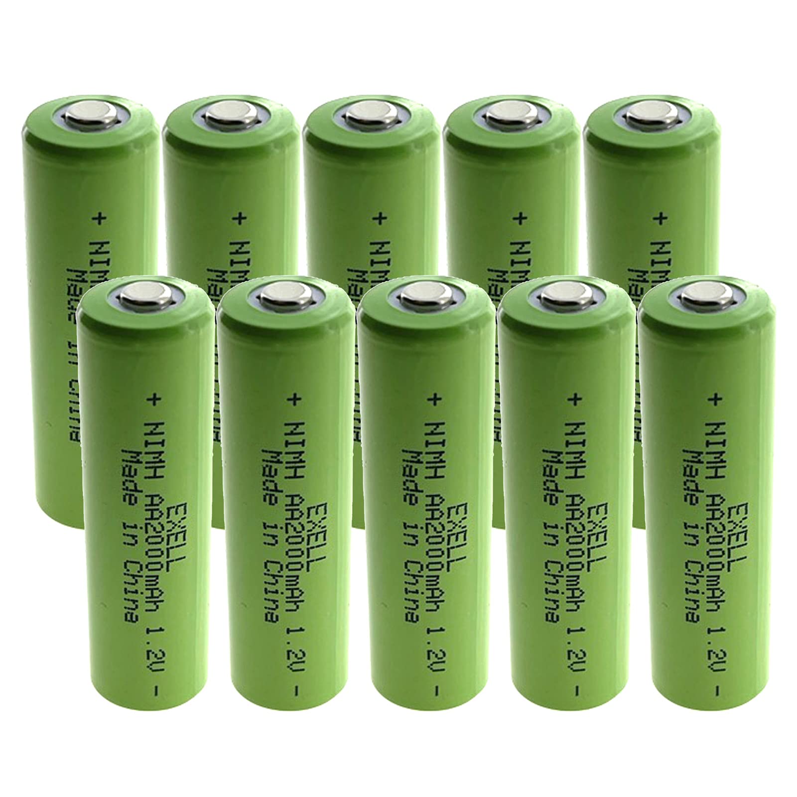 10pc AA Sz Rechargeable Batteries 2100mAh NiMH 1.2V Button Top for use with high power static applications (Telecoms, UPS and Smart grid), radio controlled devices, electric tools, electric mopeds