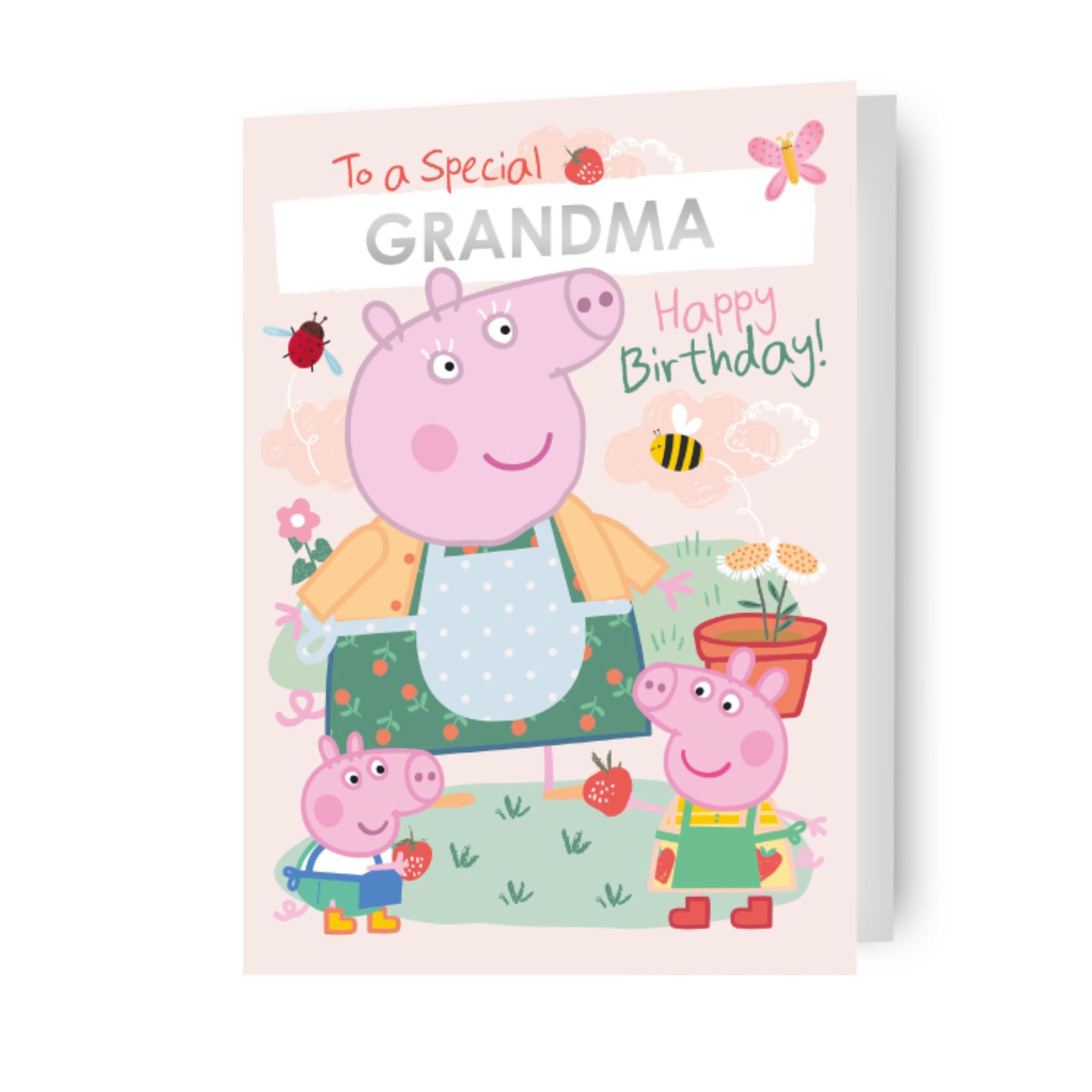Peppa Pig Birthday Card - Personalise with Sticker Sheet inside - Grandma, Nan, Nana, Mum Birthday Card