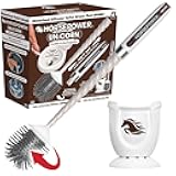 Horsepower Unicorn, AS SEEN ON TV, Motorized Toilet Brush, Powerful Spinning Action, 360 Degree Cleaning Power, Flexible Silicone Bristles, Eliminate Stains & Residue, No Scrubbing, Rechargeable