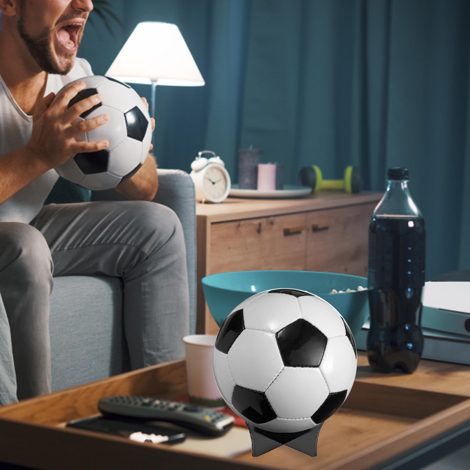 Porta Palloni,Espositore per Pallone da Calcio Acrilico,Porta Palla Espositore,Espositore Portapalle,Set di Supporti per Palloni da Calcio per Pallone Calcio Pallavolo Palla Basket Pallone