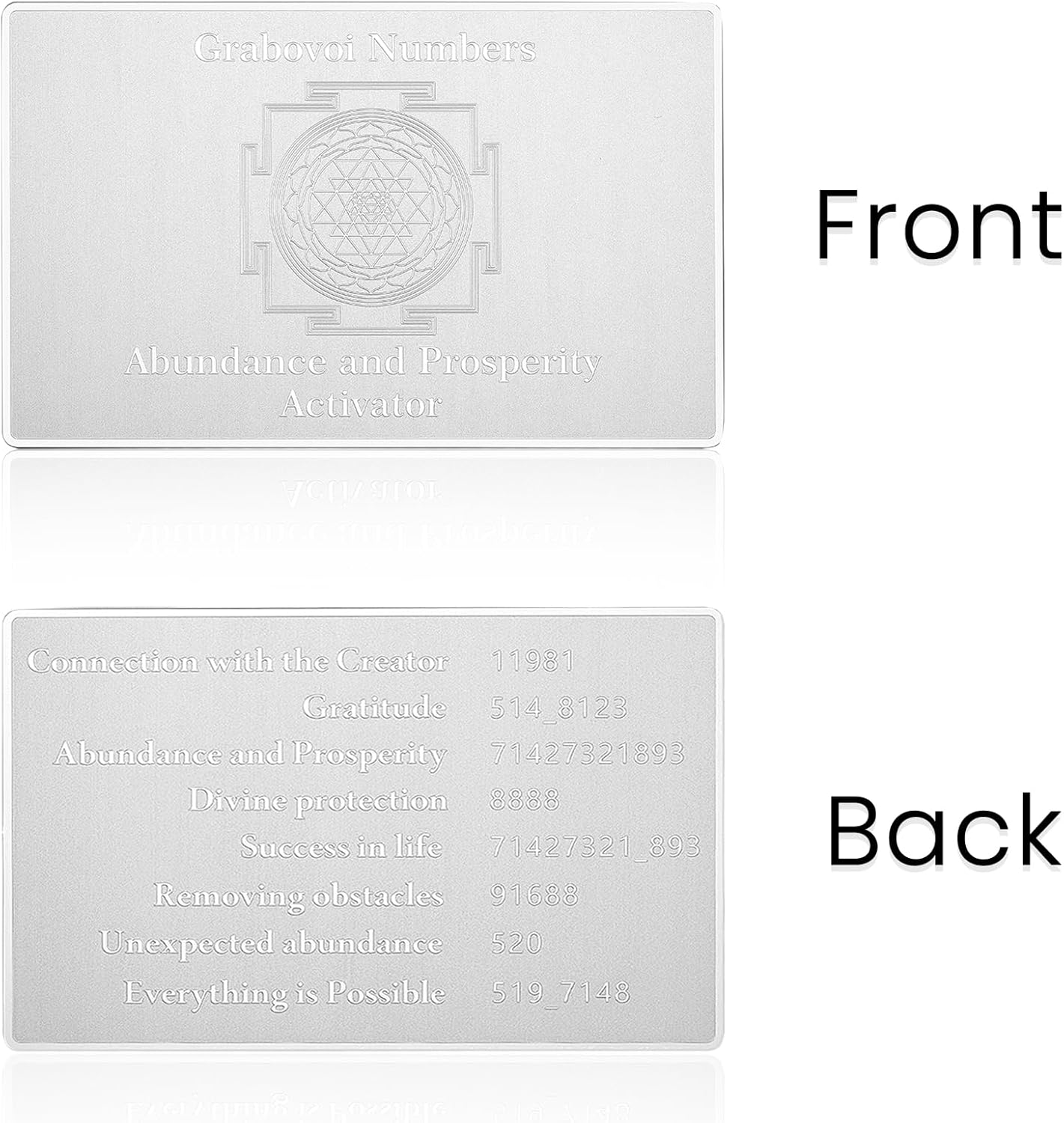 Abundance Activator Card with Numerology & Sacred Geometry, Activate Abundance Energy with Powerful Numbers and Geometric Designs, Attract Wealth, Prosperity, and Success - Image 2