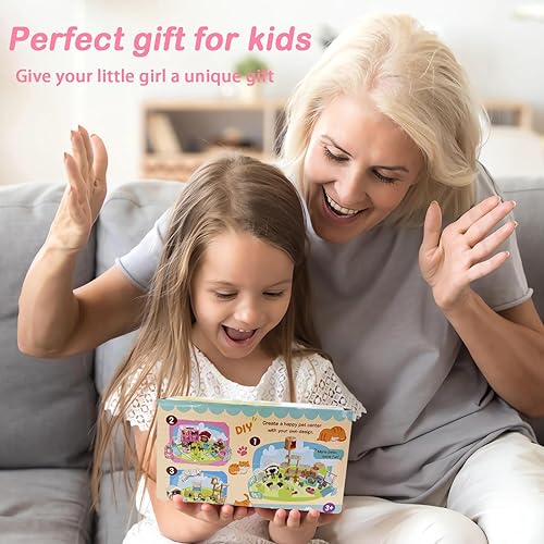 Miniatura 6 de SweetAce 43 piezas de juguetes de gato para niños, juego de figuras de gato, juguete interactivo para gatitos, juego de rol realista, centro de