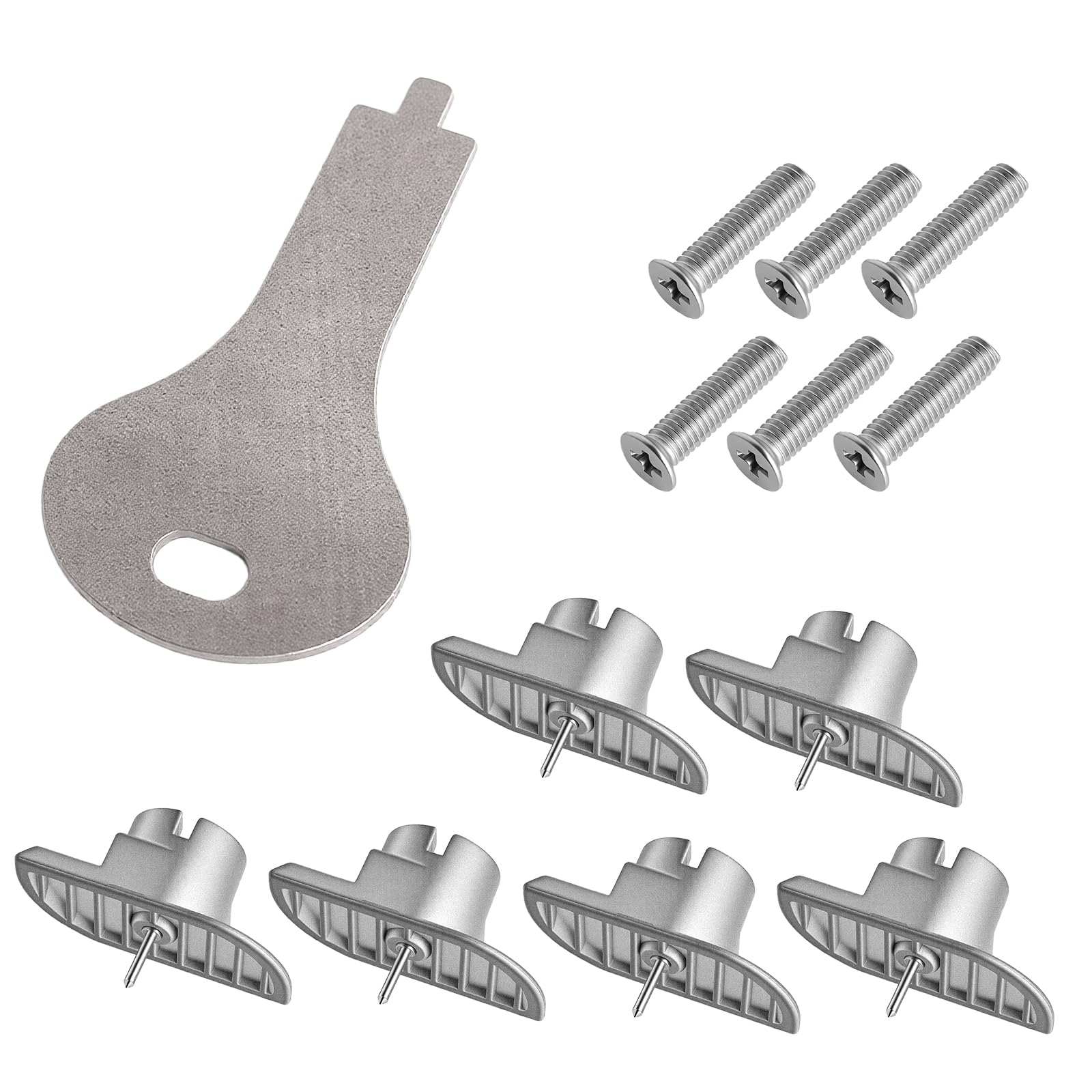 Accessori per pannelli acustici, 6 ganci per pannelli acustici, senza foratura, gancio regolabile flessibile per pannelli fonoassorbenti, adatti per appendere cornici, mensole e decorazioni da parete