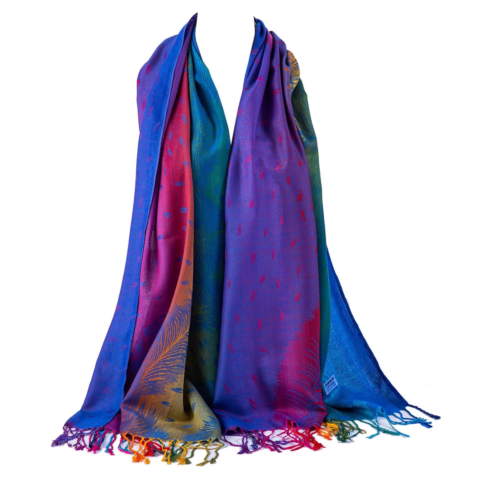 AUSEKALY Colourful Shawl Wraps for Women Scarf Pashmina Feel Causal Prayer Shawls Indian Dupatta Scarves