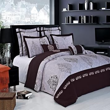Royal Hotel Bedding 8 Piece King/Cal-King Gizelle Comforter Set Including Down-Alterntive Comforter