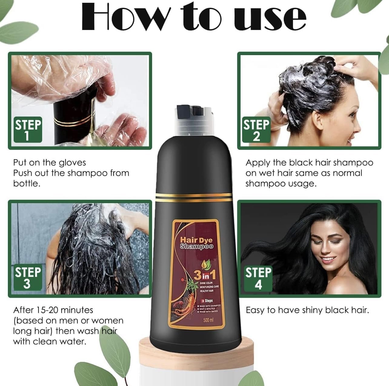 Shampooing Teintant OK à Base De Plantes - Extrait De Pois Et Ginseng - Sans Ammoniac - Neuf