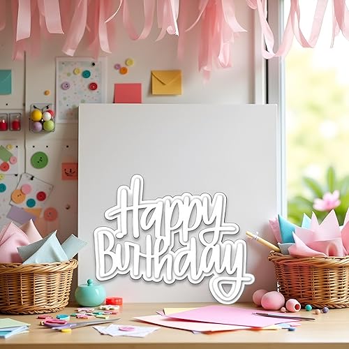 Miniatura 5 de Troqueles de corte de metal de feliz cumpleaños, álbum de recortes, álbum de fotos, manualidades, troqueles de cumpleaños, manualidades, cortes,