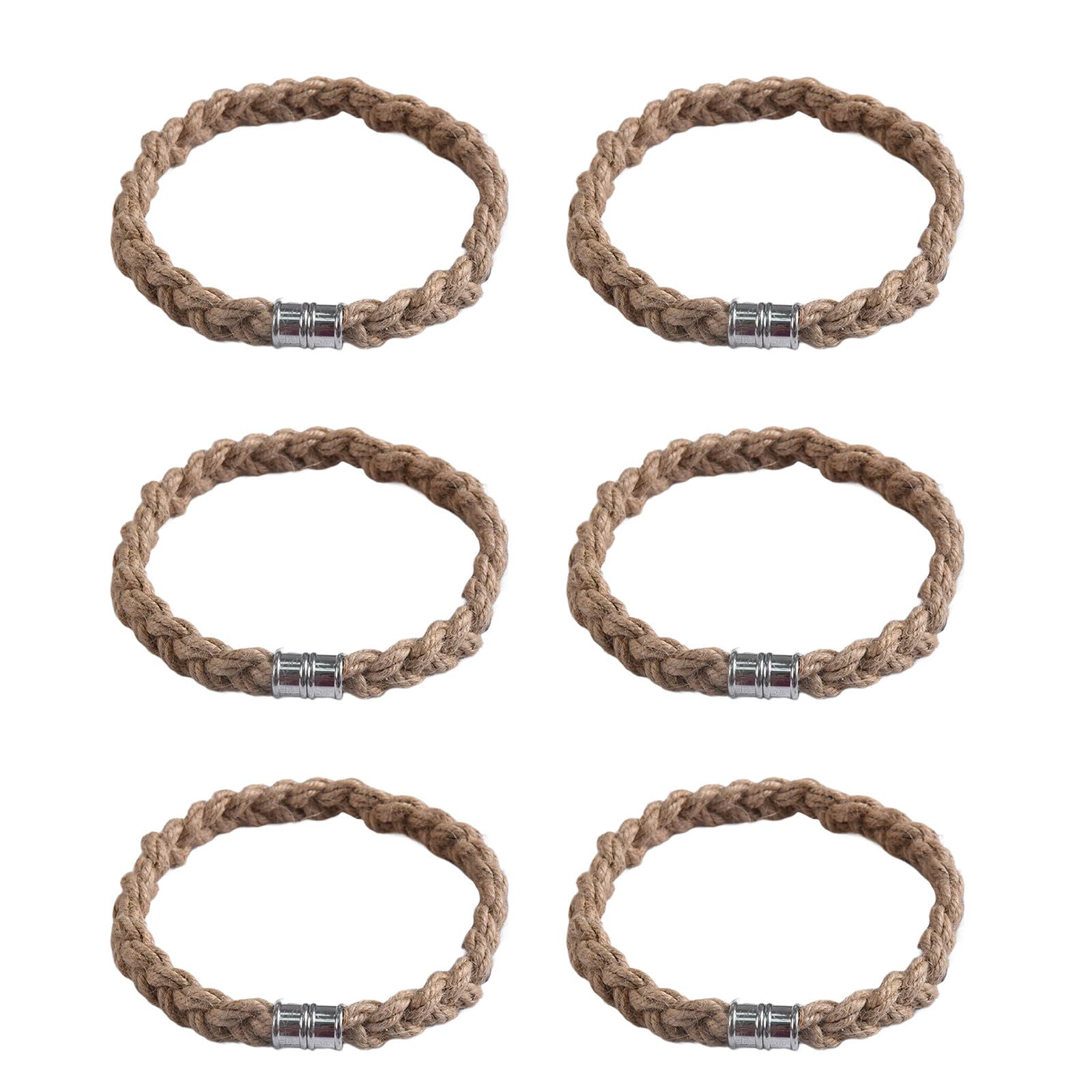 Nucelit 6Pcs Modern Braided Rope Window Draperies Tie Backs with Strong Magnets Farmhouses Curtain Tiebacks Drapes Holdbacks Curtain Tie