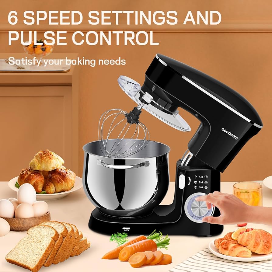 Amazon.com: SEEDEEM 8.5 Qt Stand Mixer, 660W 6+P Speeds