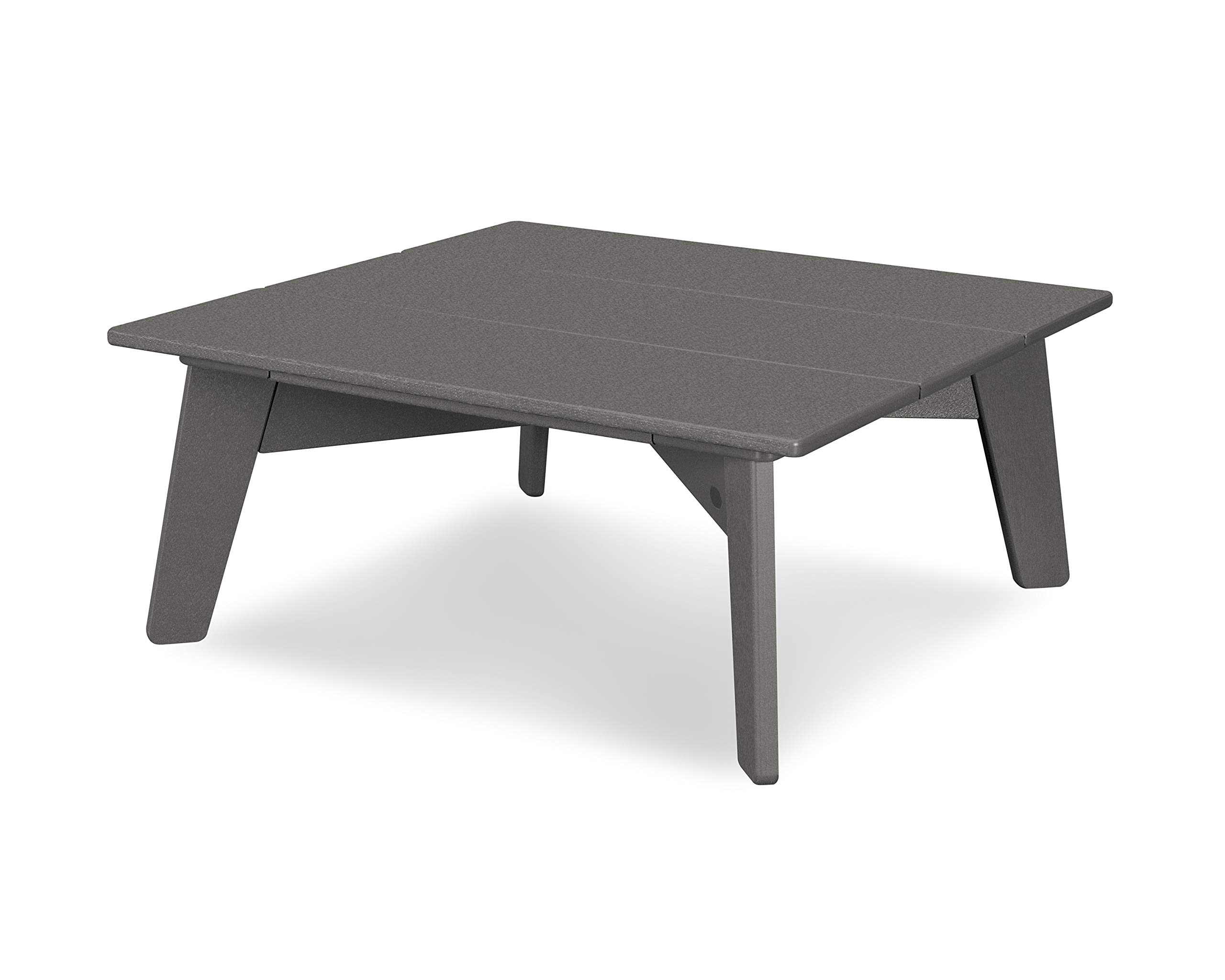 POLYWOOD® Riviera Modern Conversation Table in Slate Grey