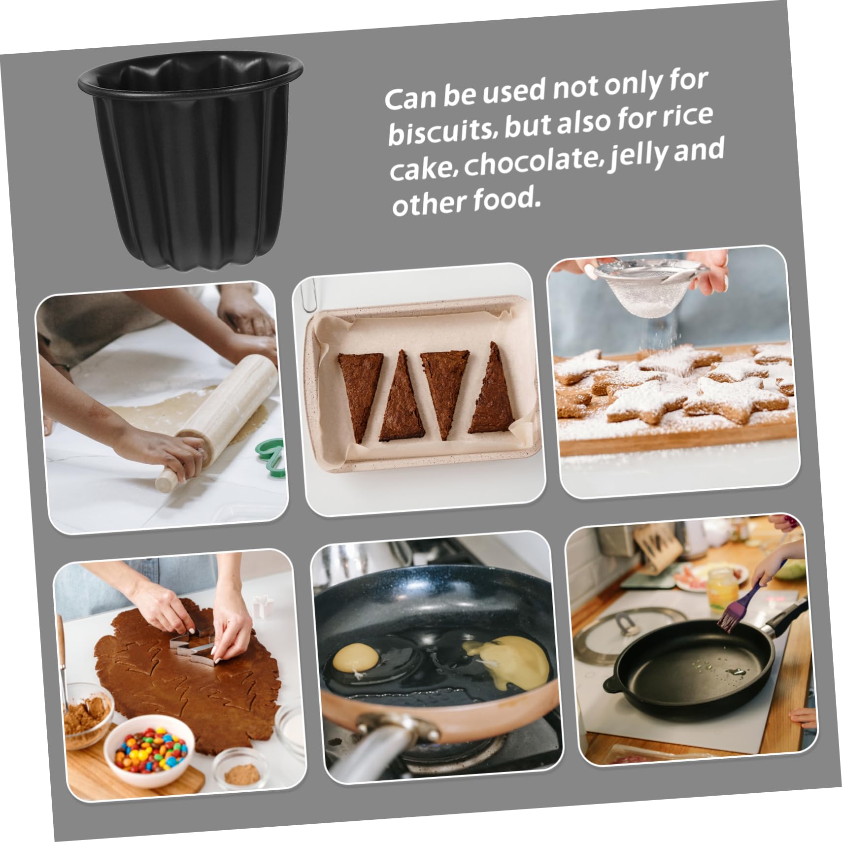 COLLBATH Lot De 2 Moules À Cannelle En Métal Pour Gâteaux Puddings Muffins Et Gelées (4 Pièces X 2)