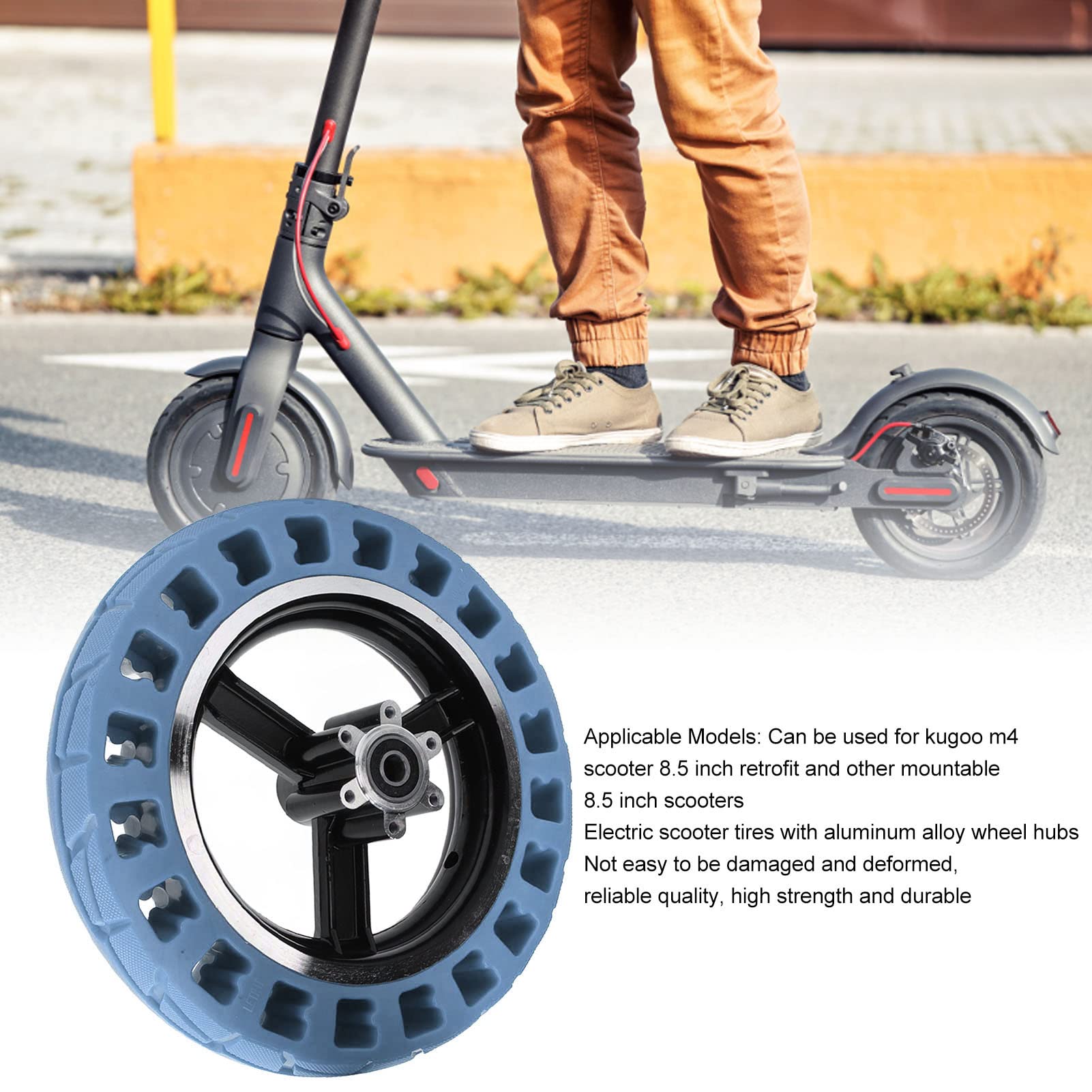 5 pulgadas, neumáticos de scooter eléctrico de 8, neumáticos de panal delanteros o traseros de 10 x 2 pulgadas para Xiaomi Mijia M365, Gotrax GXL V2 y más (azul), ruedas de scooter neumáticos palancas