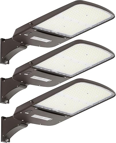 Paquete de 3 luces LED de estacionamiento conmutables de 240 W300 W, iluminación de calle LED de 150 LMW con fotocélula del anochecer al amanecer