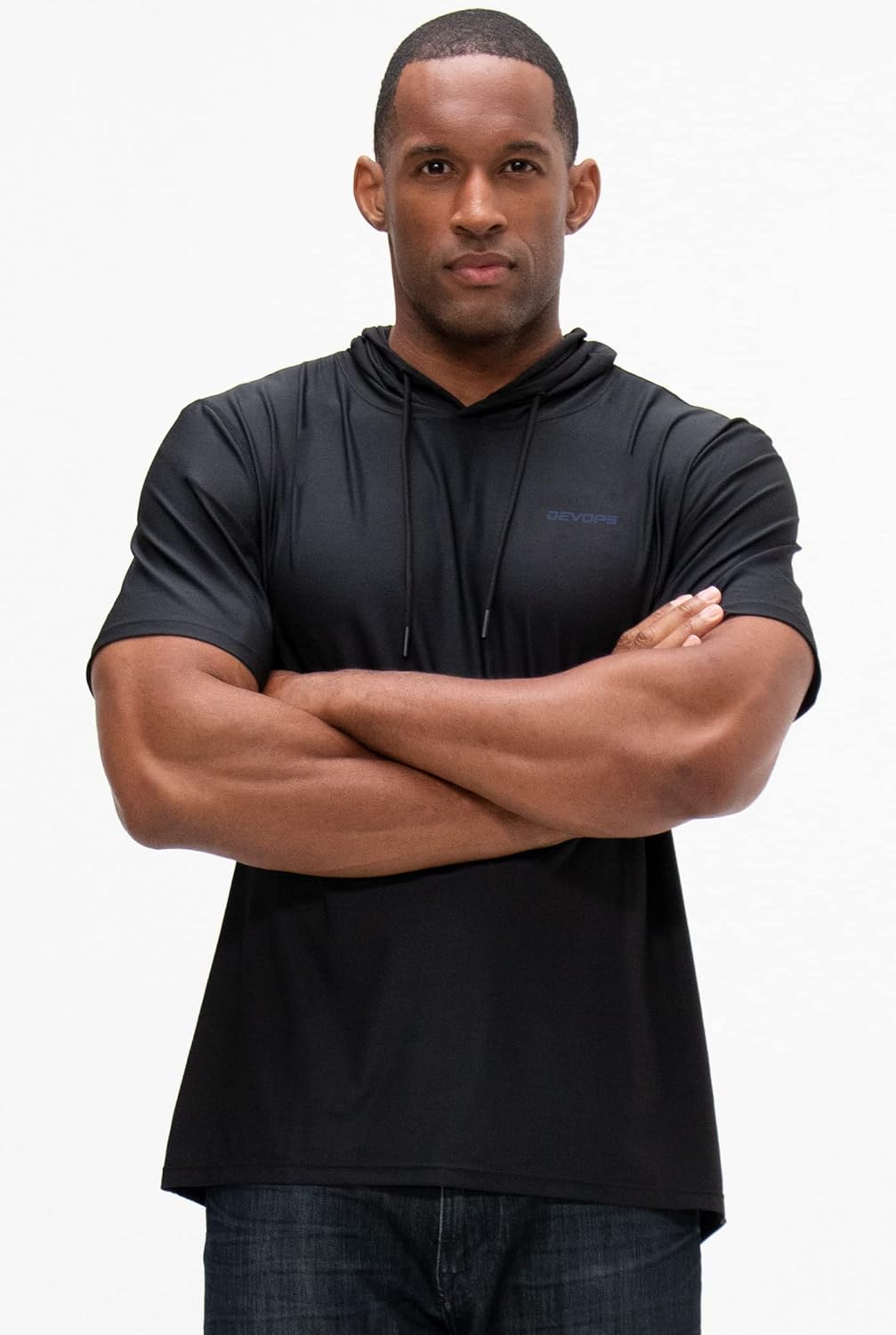 DEVOPS 3 Pack Men's Hoodie Short Sleeve Fishing Hiking Running Workout T-Shirts - Image 2