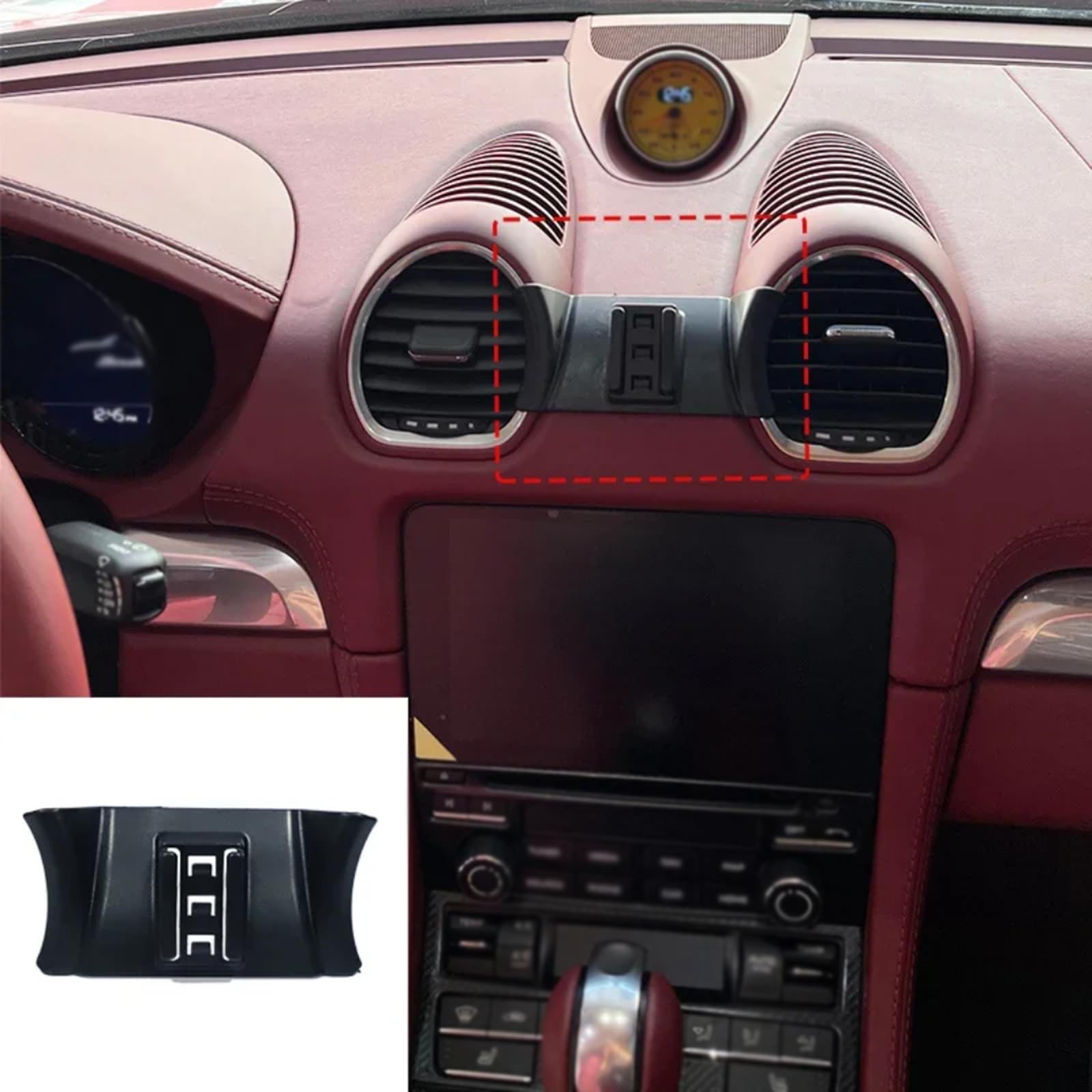 Uchwyt samochodowy dla Porsche 718 2016-2023, Uchwyt na telefon samochodowy
