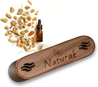 Velvet Woods Car Air Freshener – Real Walnut Wood Diffuser with Hidden Magnet and Refillable Essential Oil – Long-Lasting Eco-Friendly Scent – Complete Set – Made in USA