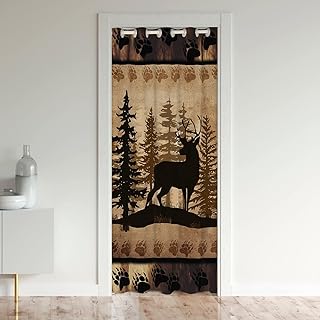Cute Deer Door Curtain for Doorway Privacy 42