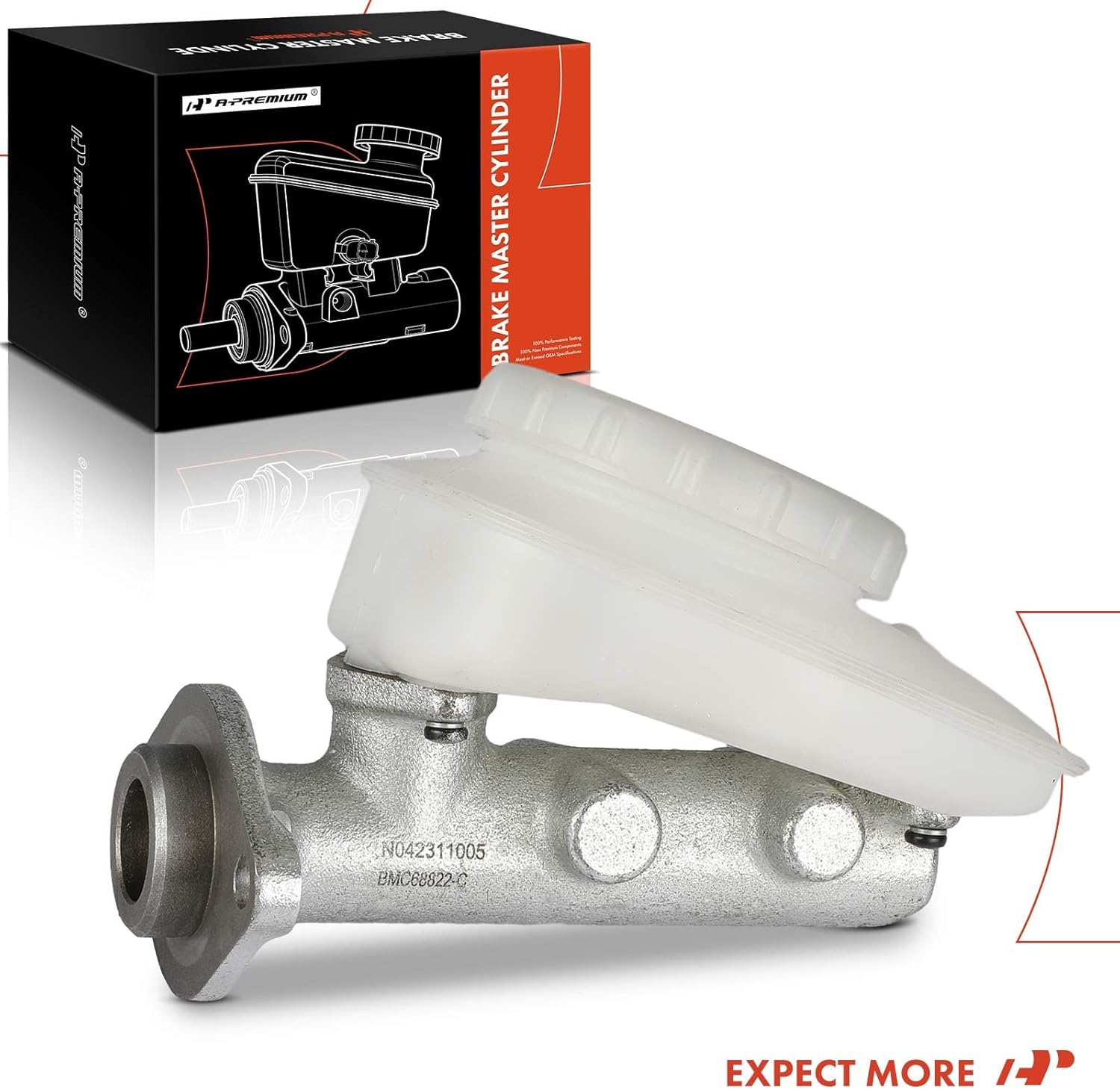 A-Premium Brake Master Cylinder with Reservoir and Cap Compatible with Triumph Vehicles - TR250 1968, TR6 1969-1976 - Replace# 516336, 218069