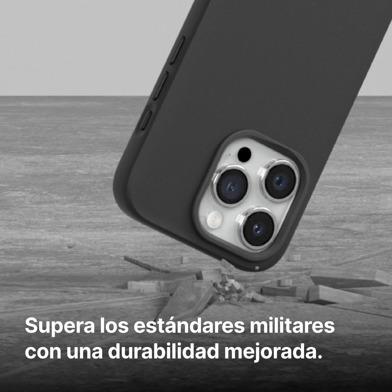 RhinoShield Funda SolidX Apta para MagSafe e iPhone 15 | Fuerza magnética superior, protección militar, absorción de impactos, esquinas reforzadas y diseño ligero.