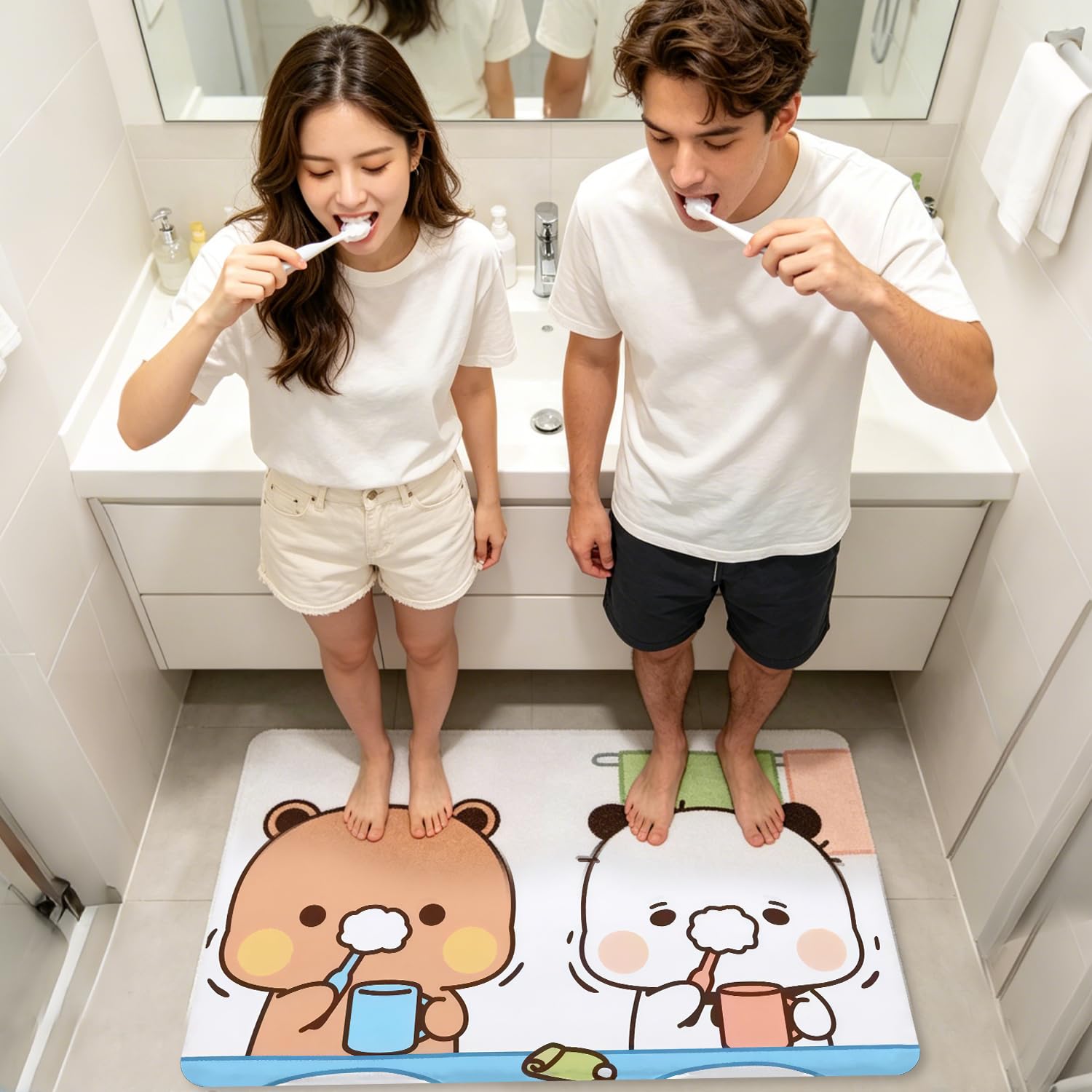 Onperpoe Tappetino da bagno Bubu Dudu
