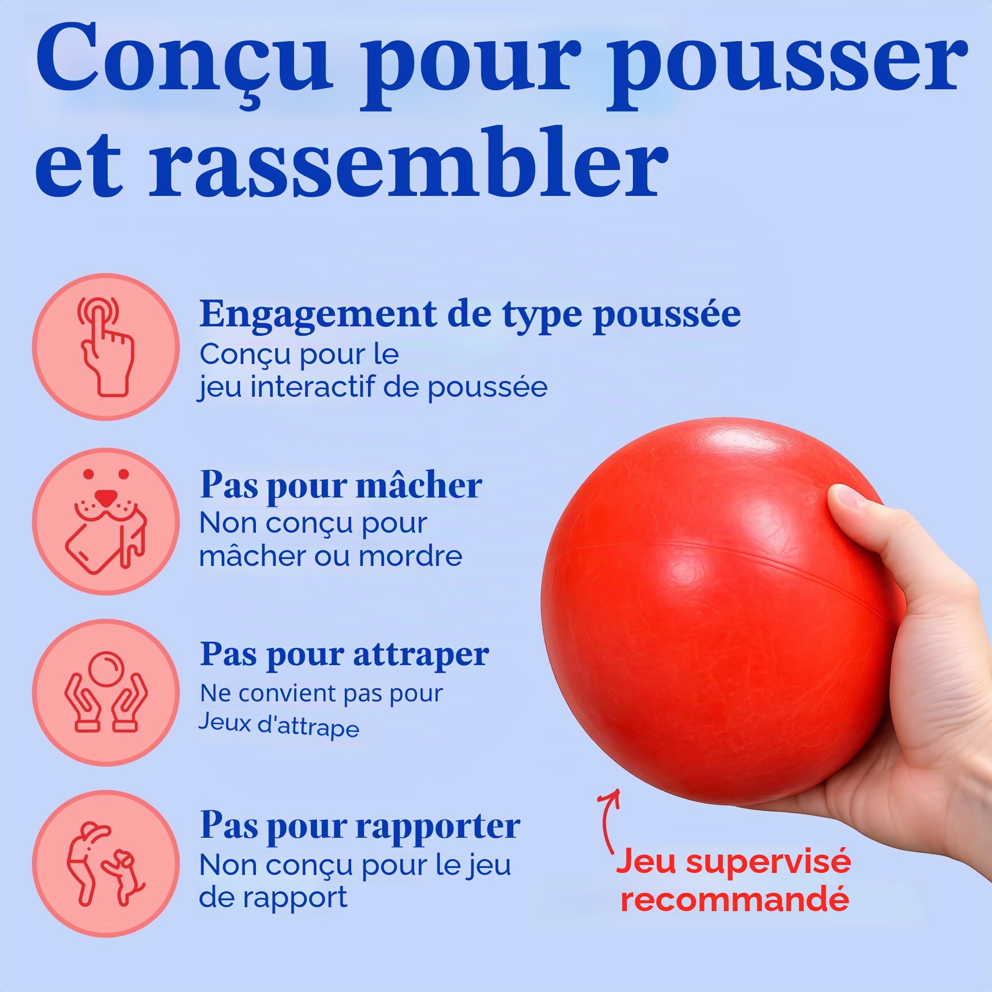 Doggie Dooley Balle pratiquement Indestructible pour Chiens, 35,6 cm (Les Couleurs Peuvent Varier