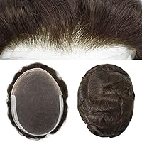 Vista 105 de Toupee - Sistema de cabello humano no quirúrgico para hombres Toupee indetectable de encaje para hombres, extensiones de cabello gris 100% cabello