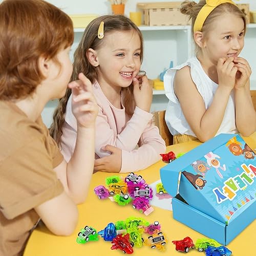 Vista 7 de Vileafy 50 mini autos de tracción para niños rellenos de huevos de Pascua, bolsas de regalos de cumpleaños, recompensas de aula, recuerdos